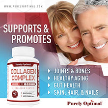 Load image into Gallery viewer, Premium Multi Collagen Peptides Capsules (Types I, II, III, V, X) - Anti-Aging, Hair, Skin and Nails, Digestive & Joint Health Supplement, Hydrolyzed Collagen Pills, Women & Men (90 Collagen Capsules)