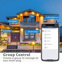 Load image into Gallery viewer, Smart Plugs That Work with Alexa, Google Home Assistant & IFTTT, Dual Sockets 2.4G WiFi Outlet Compatible with Avatar Controls, Smart Life & Tuya APP - Energy Monitoring, Timer, Group Remote Control