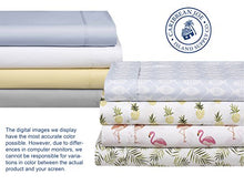 Load image into Gallery viewer, Elegant Comfort Ultra-Soft Double Brushed 4-Piece Microfiber Sheet Set. Beautiful Tropical Patterns, and Vibrant Solid Colors, Luxury, All-Season Bed Sheet Set - Blue Fish, Queen