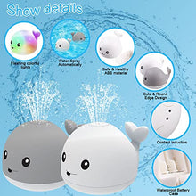 Load image into Gallery viewer, DPTOYZ Baby Bath Toys, Whale Bath Toys Induction Sprinkler Light Up Bath Toys for Toddlers Kids Boys Girls, Pool Bathroom Baby Toys , Bathtub Shower for Toddlers Pack of 2