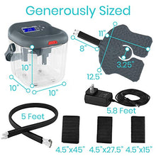 Load image into Gallery viewer, Vive Cold Therapy Machine - Large Ice Cryo Cuff - Flexible Cryotherapy Freeze Kit System Fits Knee, Shoulder, Ankle, Cervical, Back, Leg, Hip and ACL - Wearable Adjustable Wrap Pad - Cooler Pump