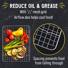 Load image into Gallery viewer, Checkered Chef Cooling Rack - Set of 2 Stainless Steel, Oven Safe Grid Wire Racks for Cooking & Baking - 8” x 11 ¾"