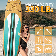 Load image into Gallery viewer, Inflatable Stand Up Paddle Board, 11'×33''×6''(6'' Thick) ISUP Non-Slip Deck,Bottom Fin for Paddling, Surf Control with Premium SUP Accessories & Backpack for Youth Adults Beginner