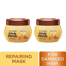Load image into Gallery viewer, Garnier Whole Blends Honey Treasures Repairing Hair Mask for Dry Damaged Hair, 10.1 Fl Oz (Pack of 2)