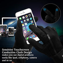 Load image into Gallery viewer, HOLOHOLO Winter Cycling Gloves Touchscreen Warm Gloves Windproof & Waterproof Gloves for Cycling, Skiing Running Outdoor Sports. Suits Men & Women (Black, M)