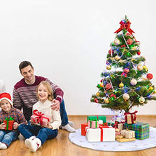 Load image into Gallery viewer, Christmas Tree Skirt - 36 Inches for Small Trees, Soft Faux Fur Golden Snowflake Tree Skirt for Christmas Decorations Indoor Outdoor - Golden Snowflake