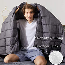 Load image into Gallery viewer, ZonLi Adults Weighted Blanket 20 lbs(60''x80'', Grey, Queen Size), Cooling Weighted Blanket for Adult, 100% Cotton Material with Glass Beads
