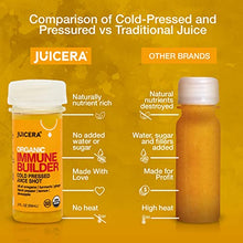 Load image into Gallery viewer, JUICERA Organic Immune Boost Immune Builder Wellness Shots - 12 Pack - USDA Organic Cold Pressed Juice Shots with Anti-Inflammatory Immune Shot Blend of Ginger & Turmeric - Liquid Vitamin Shot