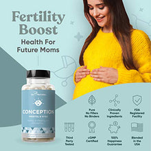 Load image into Gallery viewer, Conception Fertility Prenatal Vitamins – Regulate Your Cycle, Balance Hormones, Aid Ovulation – Myo-Inositol, Vitex, Folate Folic Acid Pills – 60 Vegetarian Soft Capsules