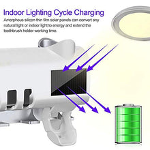 Load image into Gallery viewer, SZSY Rechargeable Solar Power Led Disinfection Wall Mounted Toothbrush Holder for Bathroom with 4 Toothbrush Holder 1 Shaver-White