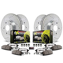 Load image into Gallery viewer, Power Stop K1445-26 Front and Rear Z26 Carbon Fiber Brake Pads with Drilled & Slotted Brake Rotors Kit