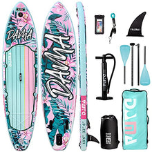 Load image into Gallery viewer, DAMA Stand Up Paddle Boards 10'6"32" 6" Drop Stitch Inflatable Board Sup Boards Classic Flower W/Leash, Camera Mount, Hand Pump, for Surfing, Travling, Yoga