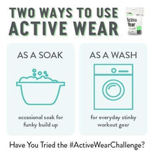 Load image into Gallery viewer, Rockin' Green Active Wear Laundry Detergent 45oz (90 Loads) | All-Natural, Non-Toxic, and Safe for Sensitive Skin | Vegan and Biodegradable | Odor Removing Soap for Gym Workout Clothes & Sports Wear