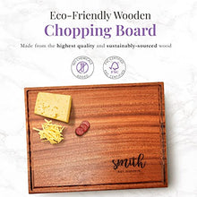 Load image into Gallery viewer, Straga - Engraved Cutting Boards for Personalized Gifts, Practical Wedding Gifts and Keepsakes, Customize Your Wood Board, Style and Design (Minimalist Script Corner Design No.920)