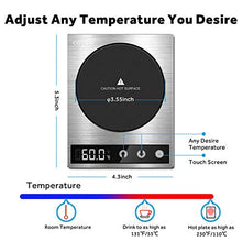 Load image into Gallery viewer, COSORI Coffee Mug Warmer & Mug Set, Beverage Cup Warmer for Desk Home Office Use, Coffee gifts, Electric 24 Watt, Touch Tech & LCD Digital Display, 304 Stainless Steel, 17 oz, Mug lid