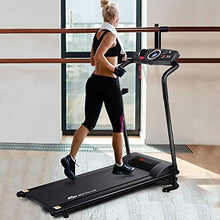 Load image into Gallery viewer, Goplus Compact Folding Treadmill for Home, Electric Walking Running Machine, Low Noise, Built-in 2 Workout Modes and 12 Programs, with Display
