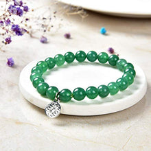 Load image into Gallery viewer, Green Aventurine Bracelet | Chakra Crystal Healing Gemstone Bracelet for Yoga Meditation| Semi Precious Handmade Indian Jade Jewelry for Men Women Unisex by Crystal Agate
