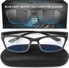 Load image into Gallery viewer, Stylish Blue Light Blocking Glasses for Women or Men - Ease Computer and Digital Eye Strain, Dry Eyes, Headaches and Blurry Vision - Instantly Blocks Glare from Computers and Phone Screens w/Case