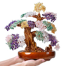 Load image into Gallery viewer, KALIFANO Natural Tree of Life Gemstones (1,251 Gemstone Count) Chakra Crystal Tree with Healing Properties - Bonsai Feng Shui Money Tree for Healing and Luck - 14"