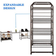 Load image into Gallery viewer, Bextsrack 4-Tier Shoe Rack, Stackable & Adjustable Wire Grid Shoe Shelf Storage Organizer for Closet Bedroom Entryway - Bronze