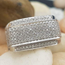 Load image into Gallery viewer, Dazzlingrock Collection 0.45 Carat (ctw) Sterling Silver White Diamond Men's Flashy Hip Hop Pinky Ring 1/2 CT, Size 9.5
