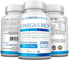 Load image into Gallery viewer, Omega-3MD - Fish Oil EPA & DHA - Improve Cardiovascular, Cognitive, and Joint Health - 6 Bottles Supply