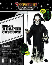 Load image into Gallery viewer, Spooktacular Creations Kids Grim Reaper Glow in the Dark Deluxe Phantom Costume