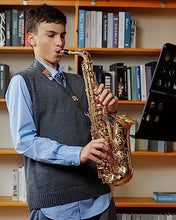 Load image into Gallery viewer, Eastar AS-Ⅱ Student Alto Saxophone E Flat Gold Lacquer Alto Beginner Sax Full Kit With Carrying Sax Case Mouthpiece Straps Reeds Stand