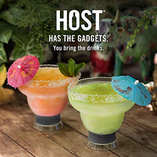 Load image into Gallery viewer, HOST Freeze Stemless Margarita, Plastic Glass Insulated Gel Chiller, Double Wall Frozen Cocktail, Set of 2 Cups, 12 oz, Grey