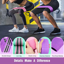 Load image into Gallery viewer, FITFORT Resistance Bands for Legs and Butt Exercise Bands - Non Slip Elastic Booty Bands, 3 Levels Workout Bands Women Sports Fitness Band for Squat Glute Hip Training