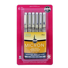 Load image into Gallery viewer, Sakura Pigma 50033 Micron Blister Card Ink Pen Set, Black, 003 Black 6CT