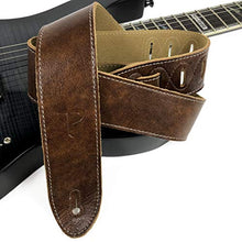 Load image into Gallery viewer, Perri’s Leathers Ltd. - Guitar Strap - Deluxe Italian Leather - Chestnut - Adjustable - For Acoustic / Bass / Electric Guitars - Made in Canada (JW-G7LE-IT68)