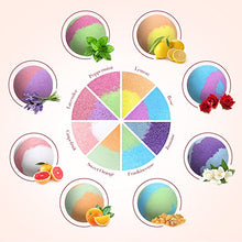 Load image into Gallery viewer, Aprilis Bath Bombs Gift Set, Organic & Natural Essential Oil Bath Bombs for Dry Skin Moisturizing, Handmade Fizzy Spa Bath Set, Perfect Christmas/Birthday Gift for Women and Kids, Pack of 8