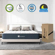 Load image into Gallery viewer, Full Size Mattress,Avenco Full Mattress,10 Inch Hybrid Full Size Mattress in a Box,Innerspring and Comfortable Foam,Back Pain Relief, CertiPUR-US, 10 Years Support