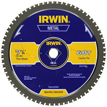 Load image into Gallery viewer, IRWIN 7-1/4-Inch Metal Cutting Circular Saw Blade, 68-Tooth (4935560)