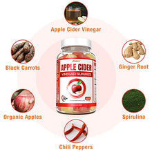 Load image into Gallery viewer, Apple Cider Vinegar Gummies Vitamins with The Mother, 500mg ACV & Ginger, Vegan, Paleo & Keto Friendly, Non-GMO, Natural Apple Flavor Pectin Gummy with Superfoods, for Women Men, 60 Count, by Zammex