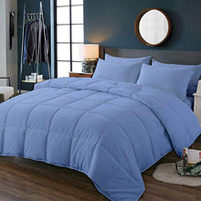 Load image into Gallery viewer, All-Season – Luxury 1000 Thread Count Egyptian Cotton Cal-King 110x98 Size Down Alternative Quilted 3 Pieces Comforter Set, 600 GSM Microfiber Fill - Machine Washable, Light Blue Solid