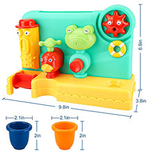 Load image into Gallery viewer, Blasland Baby Bath Toys, Interactive Bathtub Toys for Toddlers Ages 1-3, Fun Gift Water Toys with 2 Strong Suction Cups, Water Wheel, Sprayer, Faucet for Kids Boys and Girls 4 5 6 7 8 Year Old