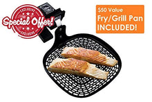 Load image into Gallery viewer, Ovente Electric Air Fryer 3.2-Quart for Grilling Roasting with Digital LED Touch Display Non-Stick Fry Basket & Pan, 1400 Watt Power Air Oven & Oilles Cooker with Temperature Control, Black FAD61302B