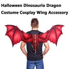 Load image into Gallery viewer, Coedfa Halloween Costume Party Decorations, Halloween Props, Halloween Supplies Halloween Cosplay Fantasy Halloween Dinosaurio Dragon Costume Cosplay Animal Wing Accessory (Red)