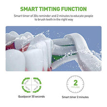 Load image into Gallery viewer, Sonic Electric Toothbrush USB Rechargeable Toothbrush Soft Bristles Oral Care Gum Clean Whiten Adult Toothbrush 3 Replacement Brush Heads 4 Modes with Automatic Timer IPX7 Waterproof Pink