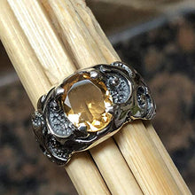 Load image into Gallery viewer, Natural 2ct Golden Citrine 925 Solid Sterling Silver Unisex Ring Size 7.25
