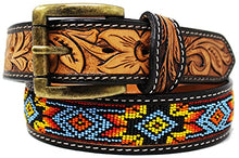 Load image into Gallery viewer, Western Beaded Genuine Leather Belt For Men and Women AF26RT23-38