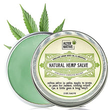 Load image into Gallery viewer, Hemp Oil Salve For Instant Cooling Relief - Made From Organic Hemp Seeds Extract - Natural Balm For Men & Women By Alter Native - Made In The USA - 2 oz