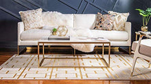 Load image into Gallery viewer, Unique Loom Marilyn Monroe Glam Collection Textured Geometric Trellis Area Rug, 8' 0 x 10' 0 Rectangle, White/Gold