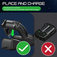 Load image into Gallery viewer, Fosmon Dual Controller Charger Compatible with Xbox One/One X/One S Elite Controllers, (Two Slot) High Speed Docking Charging Station Kit with 2 Rechargeable Battery Packs - Black