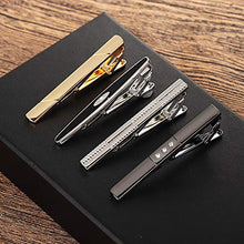 Load image into Gallery viewer, YADOCA Tie Clip Cufflinks Set for Men Necktie Tie Bar Clips Business Shirts Tuxedo Wedding Gift with Box Silver-Tone Gold-Tone Black