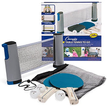 Load image into Gallery viewer, Champion Sports Anywhere Table Tennis: Ping Pong Paddles, Balls, and Portable Net & Post Set To Go