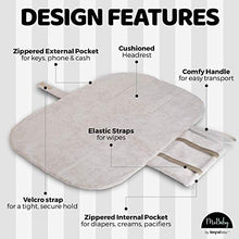 Load image into Gallery viewer, MoBaby Portable Changing Pad, Luxurious Soft-as-Suede Change Clutch, Oeko-TEX Certified, Machine Washable, Chic & Cushioned for Baby, Infant, Newborn, Cream Color