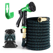 Load image into Gallery viewer, Expandable Garden Hose, Flexible Yard Hose, Durable Water Hose, 8 Function Spray Nozzle, 3/4" Solid Brass Connectors, Lightweight Expanding Flexible Water Hose-50FT